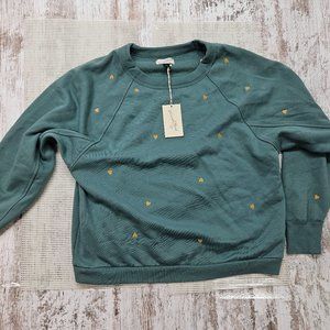 Universal Thread Women's Round Neck Pullover Sweatshirt Large Blue